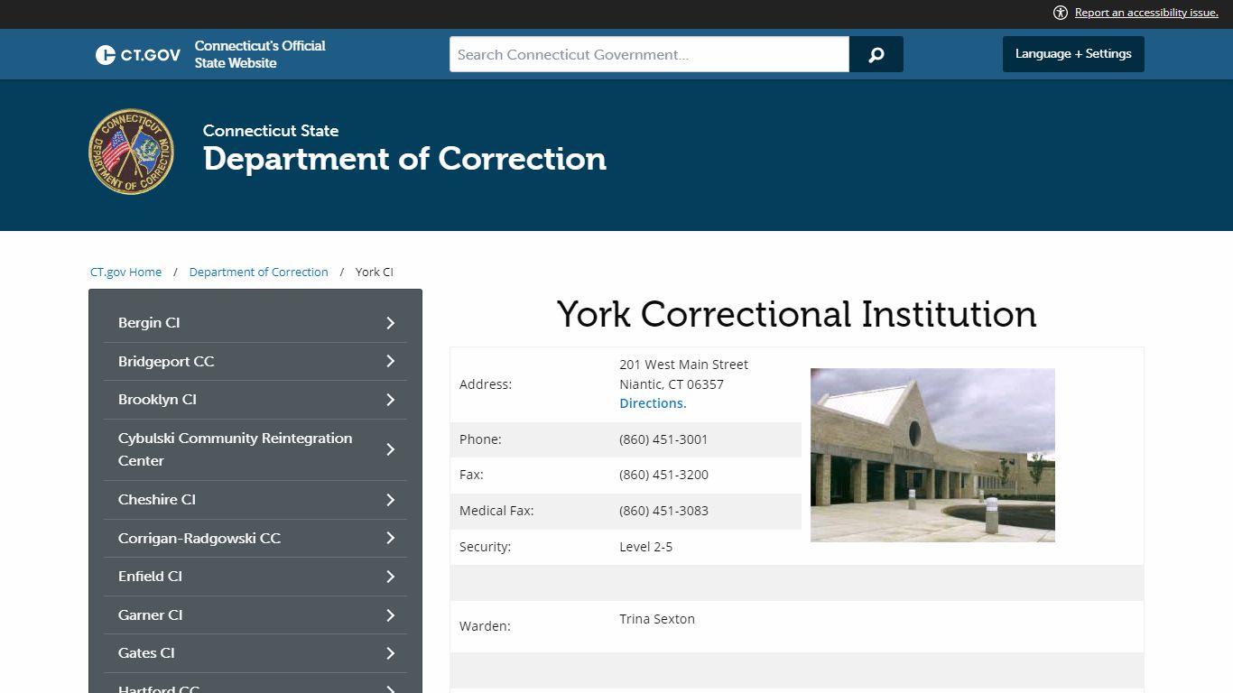 York CI - CT.gov